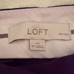LOFT Deep Purple Petite Trouser